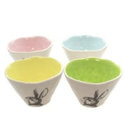 Tabletop Rabbit Bowl St/4 Ceramic Bunny Easter Candy Dh0034s