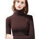 thumbnail image 1 of Camisas térmicas suaves y ligeras de manga larga con cuello alto informal para mujer, 1 of 7