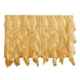 thumbnail image 3 of Sweet Home Collection  Camel Vertical Ruffled Waterfall Valance and Curtain Tiers 24" tier pair, 3 of 5