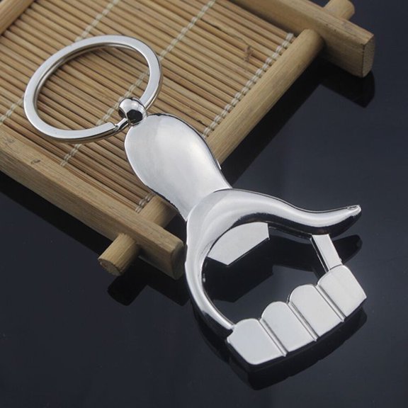 COSMOBETTY Thumb Up Keychain Can Opener Wine Tool 8X2.4X0.3In 1Pack