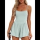 thumbnail image 2 of Mono de Verano Sin Mangas para Mujer, con Tirantes Finos y Doble Forro, Pantalones Cortos, Conjunto de una Pieza. Azul L, 2 of 9