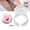thumbnail image 4 of facefd 100x Glue Rings Lash Glue Cups for Tattoo Volume Lash Makeup White, 4 of 9