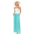 thumbnail image 4 of Pastel by Vivienne Women's Maxi Skirt with Elastic Waistband and Pockets Mint Medium, 4 of 4