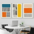 thumbnail image 2 of IDEA4WALL Framed Canvas Print Wall Art Set Mid-Century Bright Color Block Collage Abstract Shapes Minimalism Bohemian Decorative for Living Room, Bedroom, Office - 24"x36"x3 White, 2 of 5