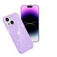 thumbnail image 5 of Glitter Clear Case for iPhone 15 Plus, Shining Sparkle TPU Military Grade Shockproof Cover Full Coverage Non-Yellowing Anti-Scratch Translucent Slim Lightweight Case, Purple, 5 of 8