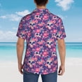 thumbnail image 4 of Fuzoiu cool Skull flower colorful Print Hawaiian Shirt for Men, Summer Beach Casual Short Sleeve Button Down Shirts, Men’s Beach Summer Shirts with Pocket,Medium, 4 of 7