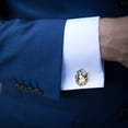 thumbnail image 4 of Kangaroo Men's Dress Shirt Cufflinks Stainless Steel Shrit Clip for Wedding Business Formal Attire, 4 of 6