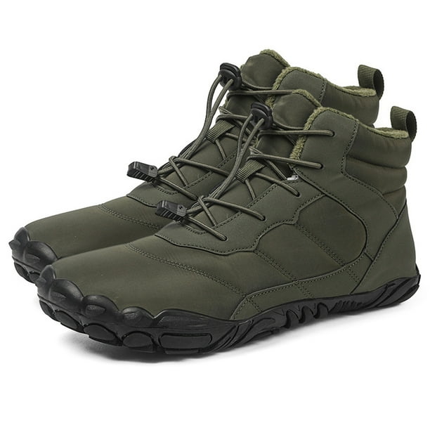 Zapatos Senderismo para Hombre Botas Nieve Antideslizantes Forro para Clima (verde 36)