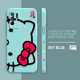 thumbnail image 3 of Funda para OPPO A52 A54 A55 A57 A59 A93 A83 A92S A93S 4G 5G A16 Color Simple funda de silicona líquida arte lineal Hello k-kitty Cat, 3 of 5