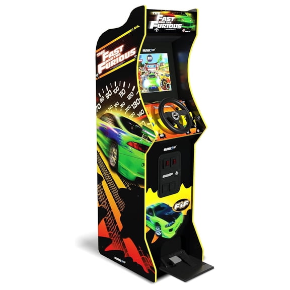 Arcade1Up The Fast and The Furious Deluxe Arcade Machine with Steering Wheel