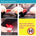 thumbnail image 3 of Car Emergency Escape Hammer Tool Car Safety Rescue Tool Car Window Glass Breaker Safety Seat Belt Cutter Window Hammer with Keyring (Red&Blue), 3 of 5
