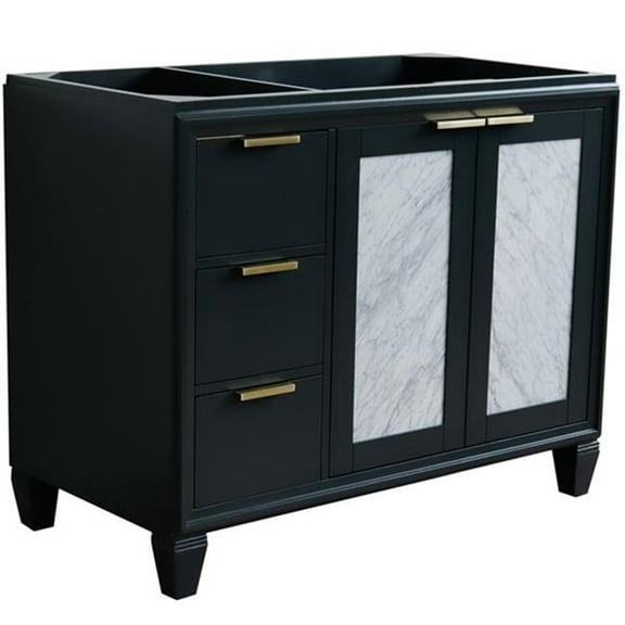 Bellaterra Home 42 in. Single Sink Vanity with Cabinet, Dark Gray - Right Door