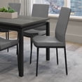 thumbnail image 6 of Amisco Torres Dining Chair - Grey Woven Fabric / Black Metal, 6 of 10