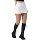 thumbnail image 4 of Faldas de mezclilla mini de línea A de cintura alta con abertura lateral para mujeres INSPIRE CHIC XL blancas, 4 of 6