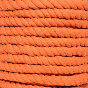 Super Soft 3 Strand Twisted Cotton Rope - Multiple Colors to Choose from in Various Diameters and Lengths