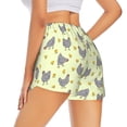 thumbnail image 4 of Picia Funny Chicken Pattern Women's 2 in 1 Athletic Running Shorts High Waisted Workout Casual Gym Sweat Shorts with Comfy Liner Zipper Pockets-, 4 of 9