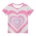 thumbnail image 4 of LckLvx Kids Short Sleeves T-Shirt Tie Dye Heart Graphic Valentine Tee Tops Casual Crewneck Shirts, 4 of 6