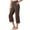 Brown, variant on Women's Palazzo Pants Boho Floral Trousers Summer Beach Casual Yoga High Waist Solid Color Capri Hit Stretchy Slimming with Pockets Palazzo Pants Lounge Trousers