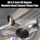 thumbnail image 2 of 2uds OD 4.5 Pulgadas 90 Grados 1.5mm Grosor Coche Escape Tubo Codo, 2 of 7