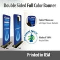 thumbnail image 4 of Automatic Sanitizer Dispenser Floor Stand Kit (Double-Sided Clean Your Hands Here Graphic Banner + Touch-free Dispenser) (24x55 (Small), Blue), 4 of 6