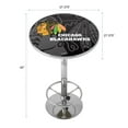 thumbnail image 2 of Chicago Blackhawks Watermark Bar Table with Adjustable Footrest and Acrylic Top, 2 of 5