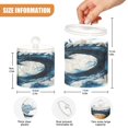 thumbnail image 3 of Wobogo Blue Dragon Clear Plastic Jar Large and Medium Combo Set Cotton Swabs Balls Dental Floss Sticks Cosmetic Storage Can, 3 of 6