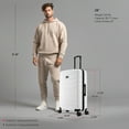 thumbnail image 3 of InUSA Trend 28" Hardside Lightweight Luggage with Spinner Wheels, Handle, and Trolley, White, 3 of 13