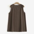 thumbnail image 4 of ZANZEA Women O-Neck Sleeveless Tank Tops Vintage Cotton Vest Blouse, 4 of 11