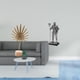thumbnail image 2 of Escultura de hoja de caballero, estatua de metal, figura de resina, artesanía, adorno de escritorio coleccionable con base de madera, ideal para regal, 2 of 8