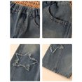 thumbnail image 6 of Odeerbi Kids Boys Girls Jeans Straight Leg Denim Pants 4-14 Years Children's Fashion Casual Five-pointed Star Loose Jeans Blue, 6 of 6