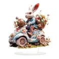 thumbnail image 3 of Easter Decorations Colorful Easter Bunny Tabletop Ornament,Spring Fashion Decorative Sculpture Figurine 2D Acrylic for Home Kitchen Easter Party,Birthday Gifts for Women Light Pink-p, 3 of 4