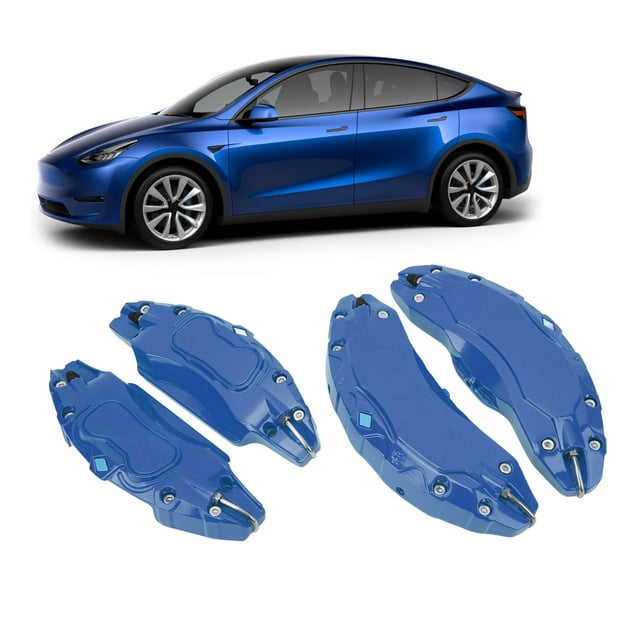 Brake Caliper Cover, Easy To Install, Robust Yet Lightweight Caliper Protector, Front Rear Aluminum Alloy Caliper Covers For Model Y 19 20In Wheels Hub, Set Of 4