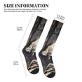 thumbnail image 2 of Lsque Graceful Snow Leopard Pattern Sport Compression Socks for Men & Women 15-20 mmHg Knee High Nurse Pregnant Running Medical and Travel Athletic, 2 of 6