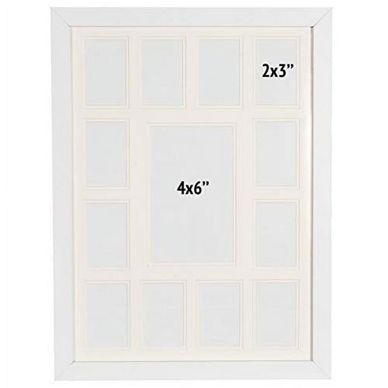 4x6-inch 2-6 Opening White Vertical Picture Frame –