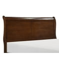 thumbnail image 5 of Traditional Style Queen Size Sleigh Bed Frame, Louis Philippe Style Wooden Platform Bed with Headboard, Footboard and Rails for Bedroom Guest Room Apartment and Hotel, Brown Cherry Finish, 5 of 7