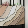 thumbnail image 6 of Brown Ombre Valances for Windows Farmhouse Kitchen Curtains Valances Rod Pocket Valance Curtains for Kitchen Windows Modern Geometric Abstract Aesthetic Cream Window Valances for Bathroom 42"x12", 6 of 6