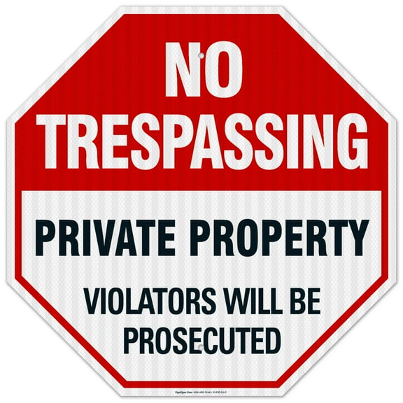 No Trespassing Sign, Private Property Sign,