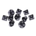 thumbnail image 1 of 10 unids/pack de dados poliédricos digitales negros D10 para accesorios de juegos de cartas de 1,6 cm Zulema Juego de dados de 10 caras, 1 of 6