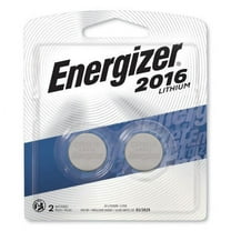 Energizer 2016 Lithium Coin Battery, 3 V, 2/Pack (2016BP2)