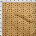 thumbnail image 4 of oneOone Cotton Jersey Yellow Fabric Rabbit Quilting Supplies Print Sewing Fabric By The Yard 58 Inch Wide, 4 of 5