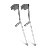 Medline Lightweight Aluminum Tall Adult Walking Forearm Crutches, 1 Pair, Adjustable Height 5' 10" to 6' 6", Supports up to 250 lbs