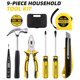 thumbnail image 2 of Juego de herramientas DOWELL Small Homeowner de 9 piezas con funda de plástico, 2 of 7