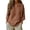 Brown-#002, variant on Gauze Shirts for Women Casual Cotton Linen Tunic Blouse 3/4 Length Sleeves V Neck Gauze Shirts Summer Beach Vacation Tees,Gray M