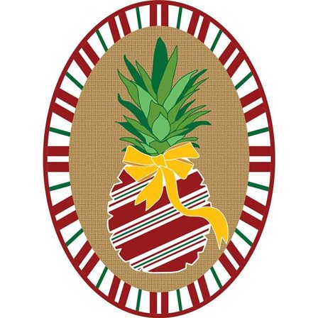 Magnolia Garden Flags 30074 18 x 13 in. Door Banners Pineapple Burlap Garden Flag