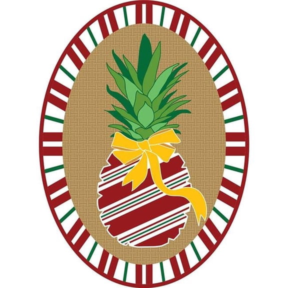 Magnolia Garden Flags 30074 18 x 13 in. Door Banners Pineapple Burlap Garden Flag