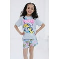 thumbnail image 2 of The Smurfs Smurfette T-Shirt and French Terry Shorts Outfit Set Graffiti Toddler to Big Kid, 2 of 5