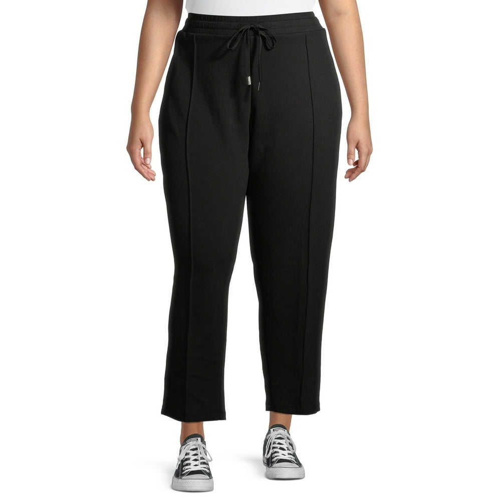 Terra & Sky Terra & Sky Women's Plus Size Pintuck Knit Pants