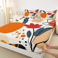 thumbnail image 4 of Erosebridal Modern Abstract Aesthetic Queen Sheet Sets,Colorful Flowers Bed Set For Men Women 4pcs, 4 of 6