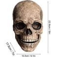 thumbnail image 5 of Máscara de Halloween, máscaras de calavera de cabeza completa aterradoras con mandíbula móvil, accesorios de esqueleto de látex realistas, disfraz de fiesta de Cosplay, 5 of 5