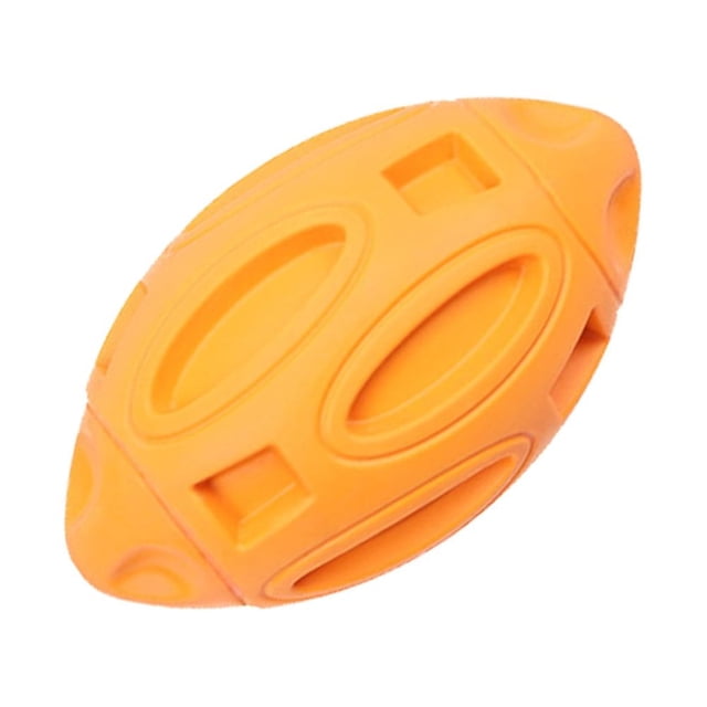 1 Uds. Juguetes para perros, pelota de rugby de goma vocalizadora, resistente a mordidas, rechinar los dientes, aliviar el aburrimiento, llamados juguetes para mascotas